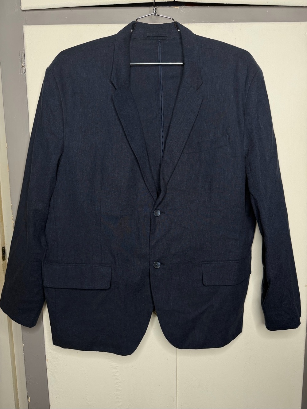 Old Navy Men Linen Blend 2 button Blazer Size XXL Navy Blue